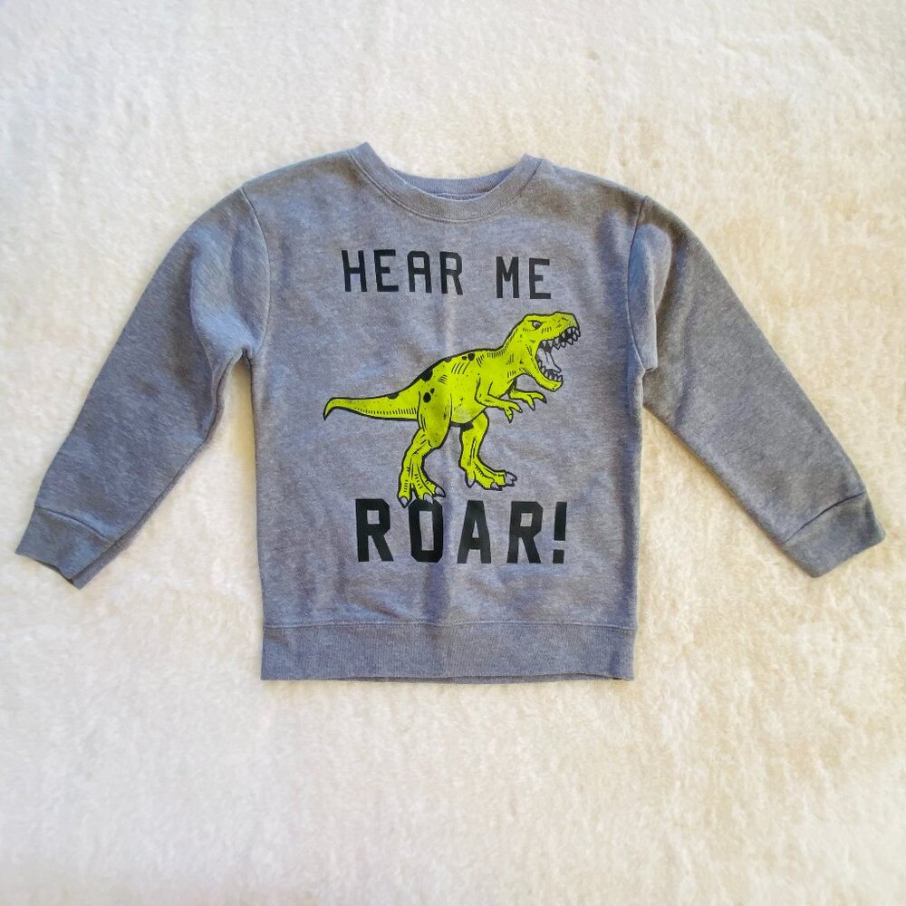 Garanimals Gray Sweatshirt Boy's Size 5T Dinosaur